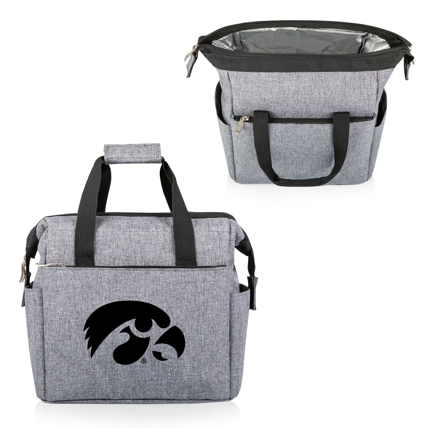 Iowa Hawkeyes On The Go Lunch Cooler in Heathered Gray