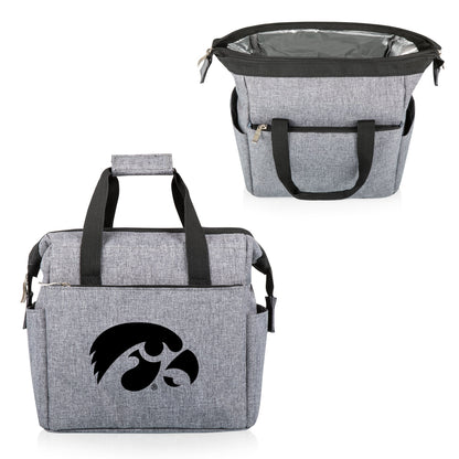 Iowa Hawkeyes On The Go Lunch Cooler in Heathered Gray