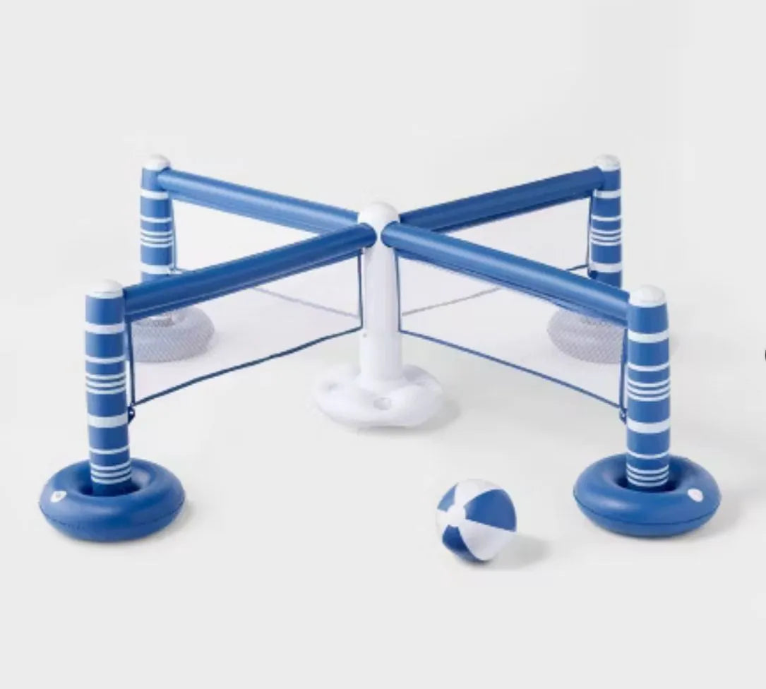 Sun Squad Inflatable 4-Way Pool Volleyball Set