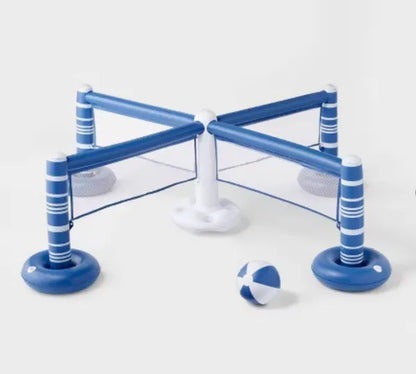 Sun Squad Inflatable 4-Way Pool Volleyball Set