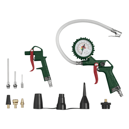 PARKSIDE compressed air entry-level accessory set with blow gun, filling gun, and hose