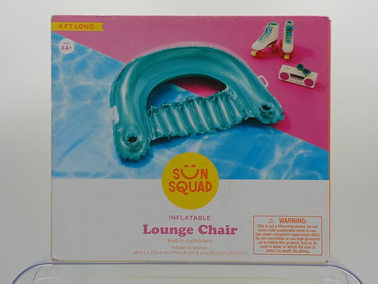 Green Sun Squad Chill Out Pool Lounge Chair, an inflatable float