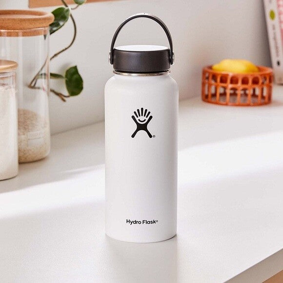 Hydro Flask Wide Mouth 32 oz White Water Bottle