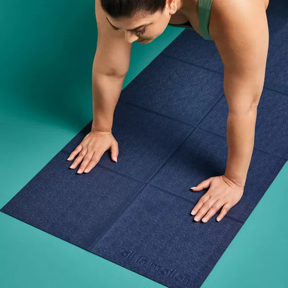 All In Motion™ Navy Blue 3mm Foldable Yoga Mat