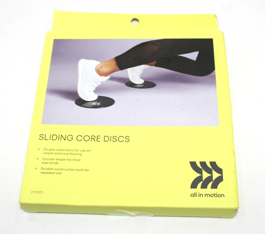 All In Motion AIM sliding core discs set, 2 pcs, used for fitness workouts and stretching exercises at home