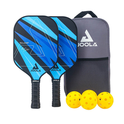 Joola Ben Johns Blue Lightning Pickleball Paddle Set Sling Backpack