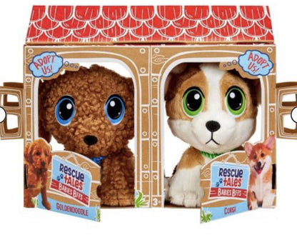 Rescue Tales™ Babies BFFs Corgi & Goldendoodle plush toys