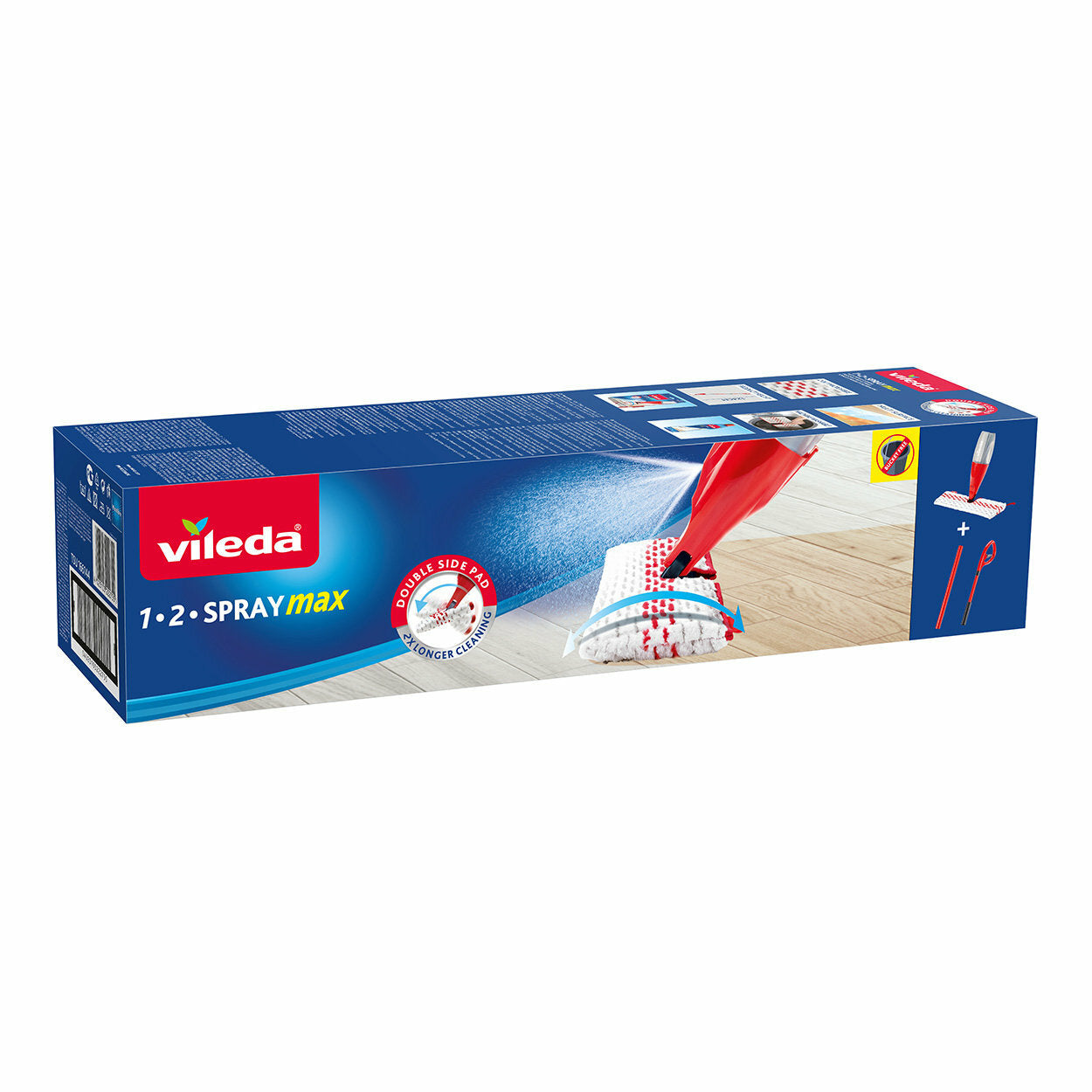 VILEDA 1-2 Spray Max Mop with Microfiber Cloth for Quick Cleaning