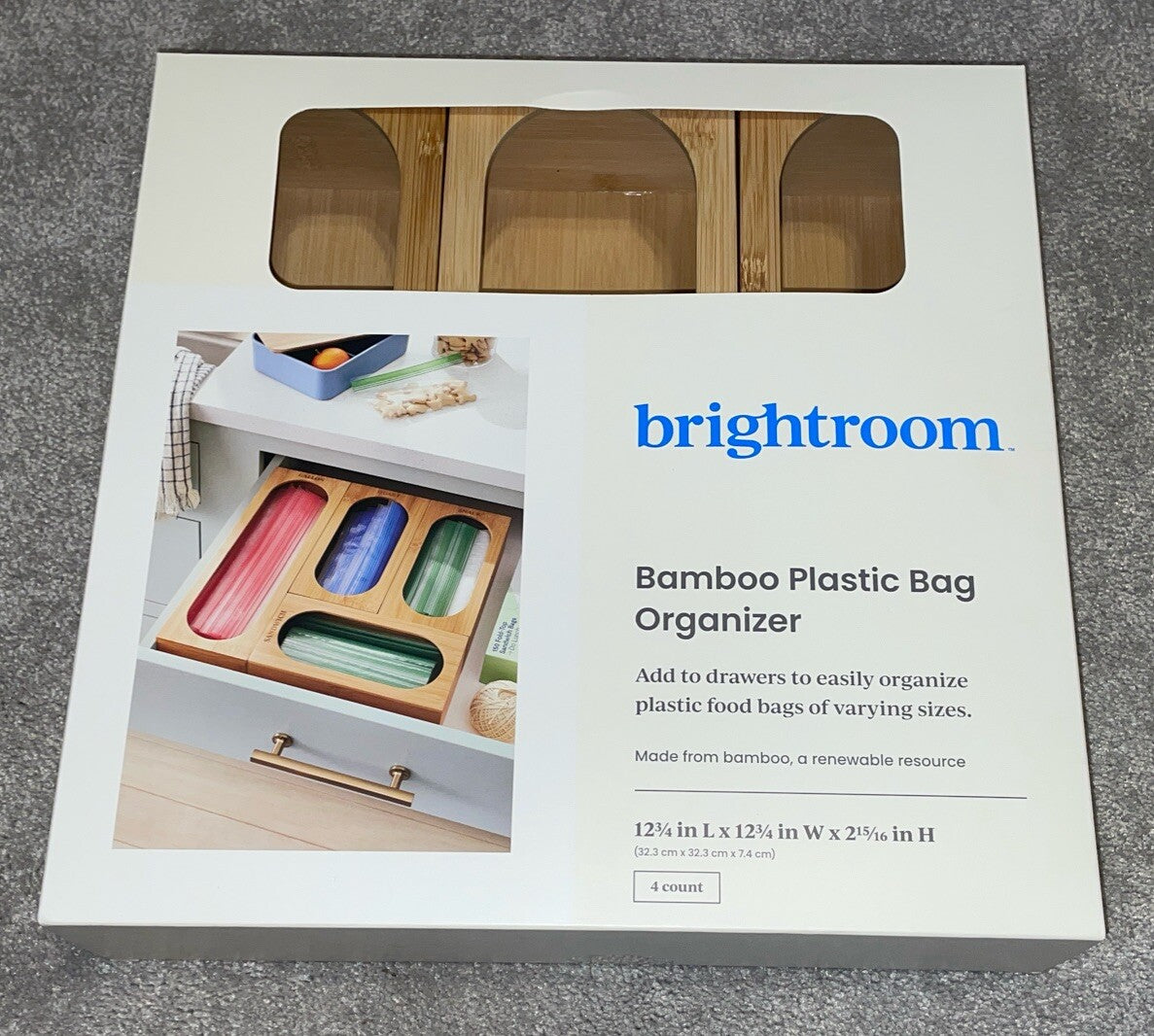 New Brightroom Bamboo Plastic Bag Organizer