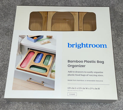 New Brightroom Bamboo Plastic Bag Organizer
