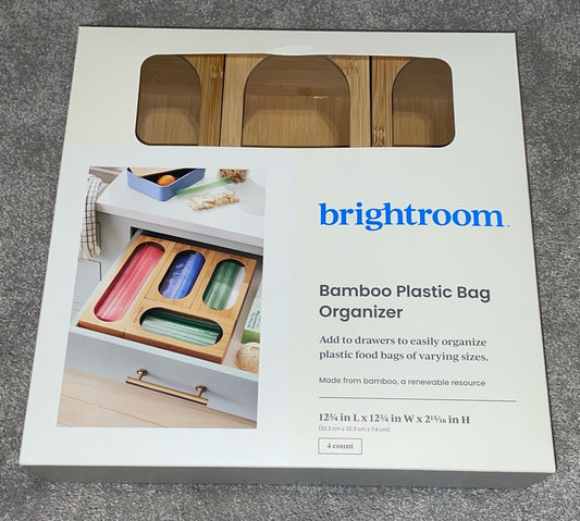 New Brightroom Bamboo Plastic Bag Organizer