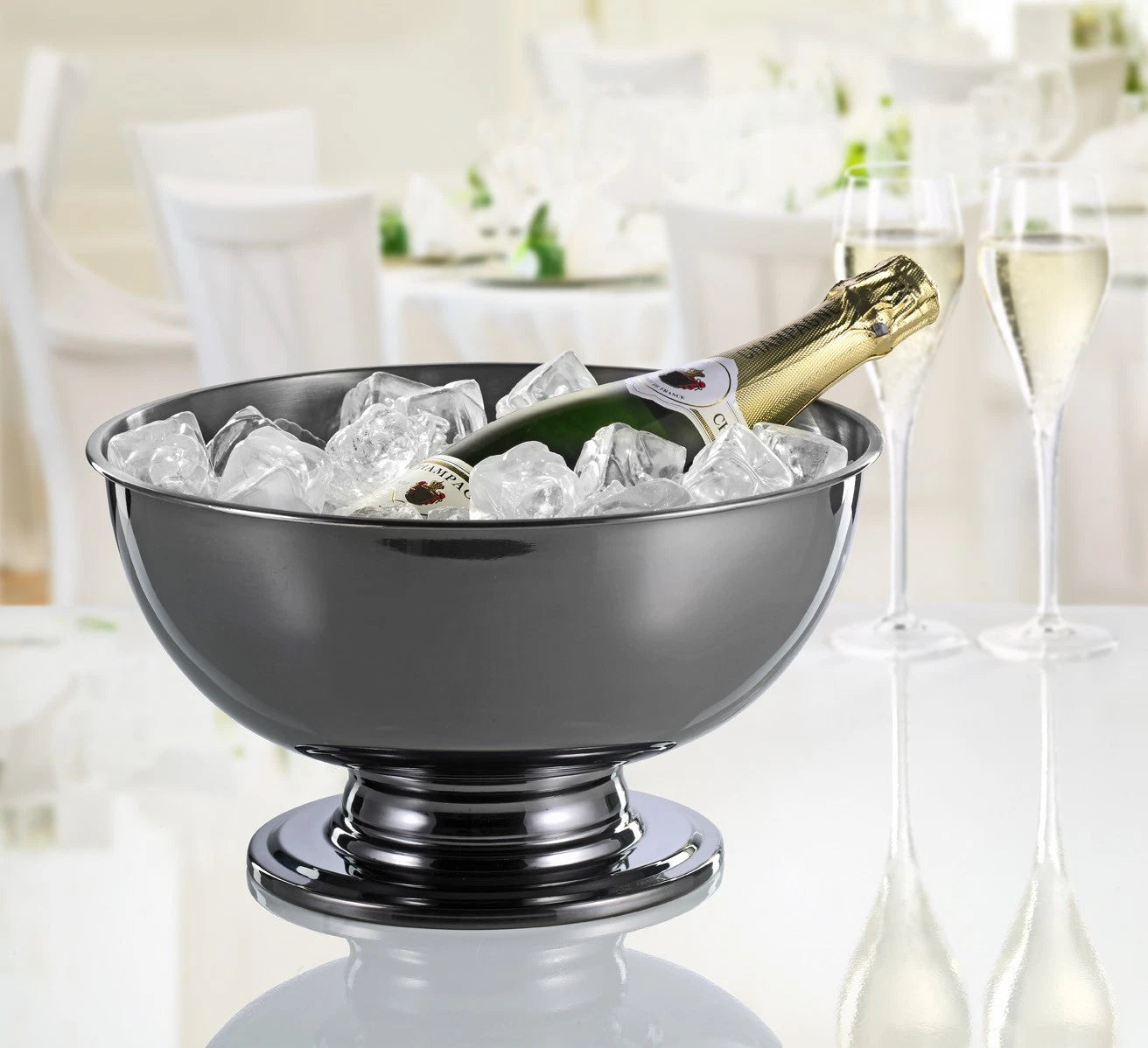 Esmeyer Portland Champagne Cooler Stainless Steel 5L with Black PVD